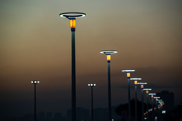 Lighting equipment in street, Led lamp.