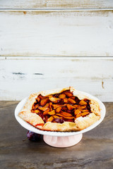 Fresh plum pie