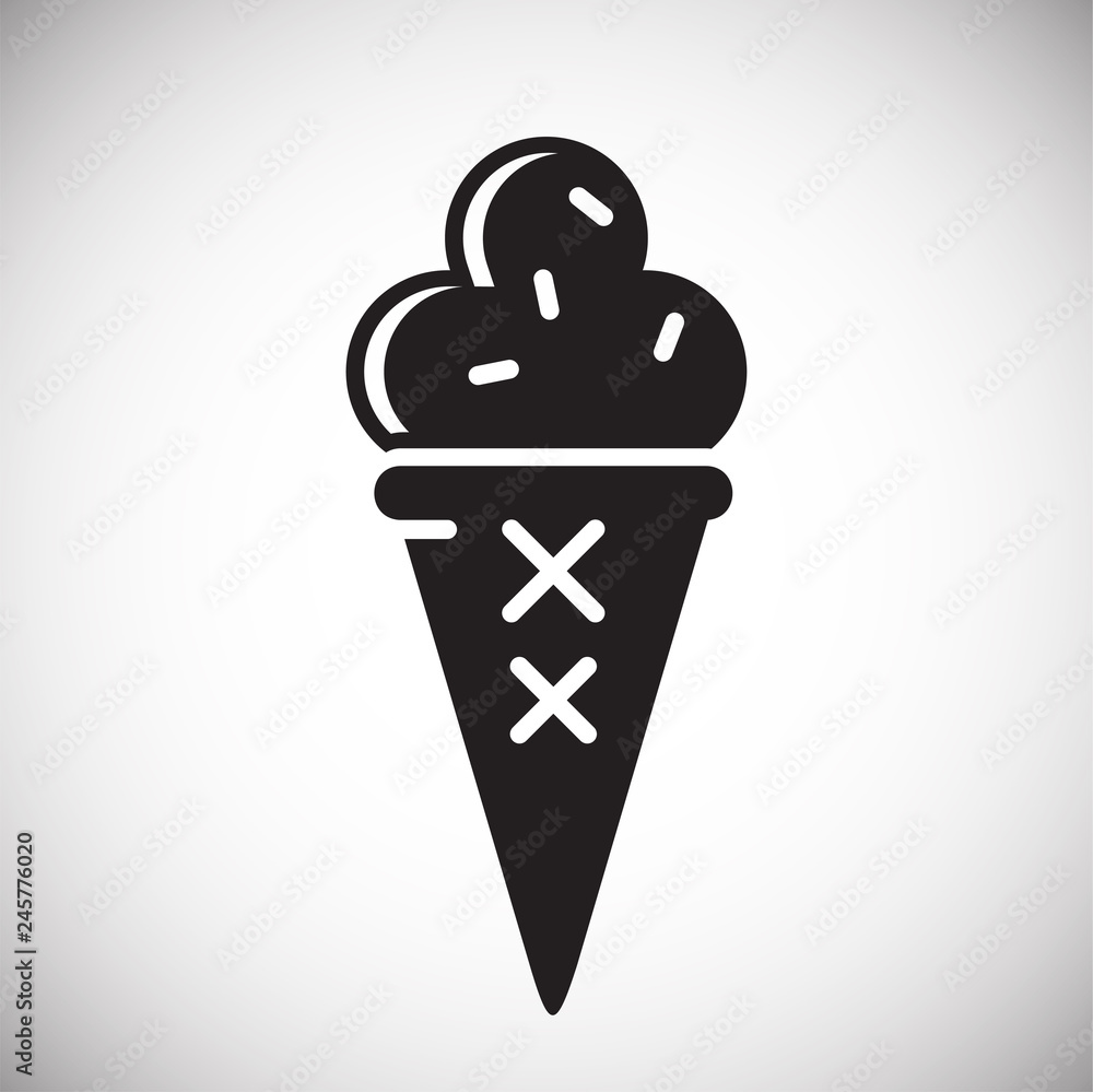 Poster ice cream icon on white background for graphic and web design, modern simple vector sign. internet c