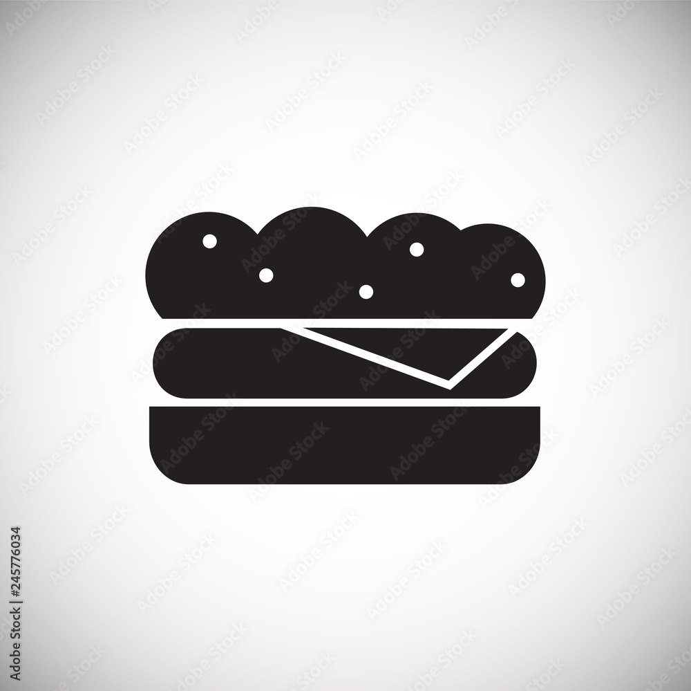 Poster burger icon on white background for graphic and web design, modern simple vector sign. internet conc
