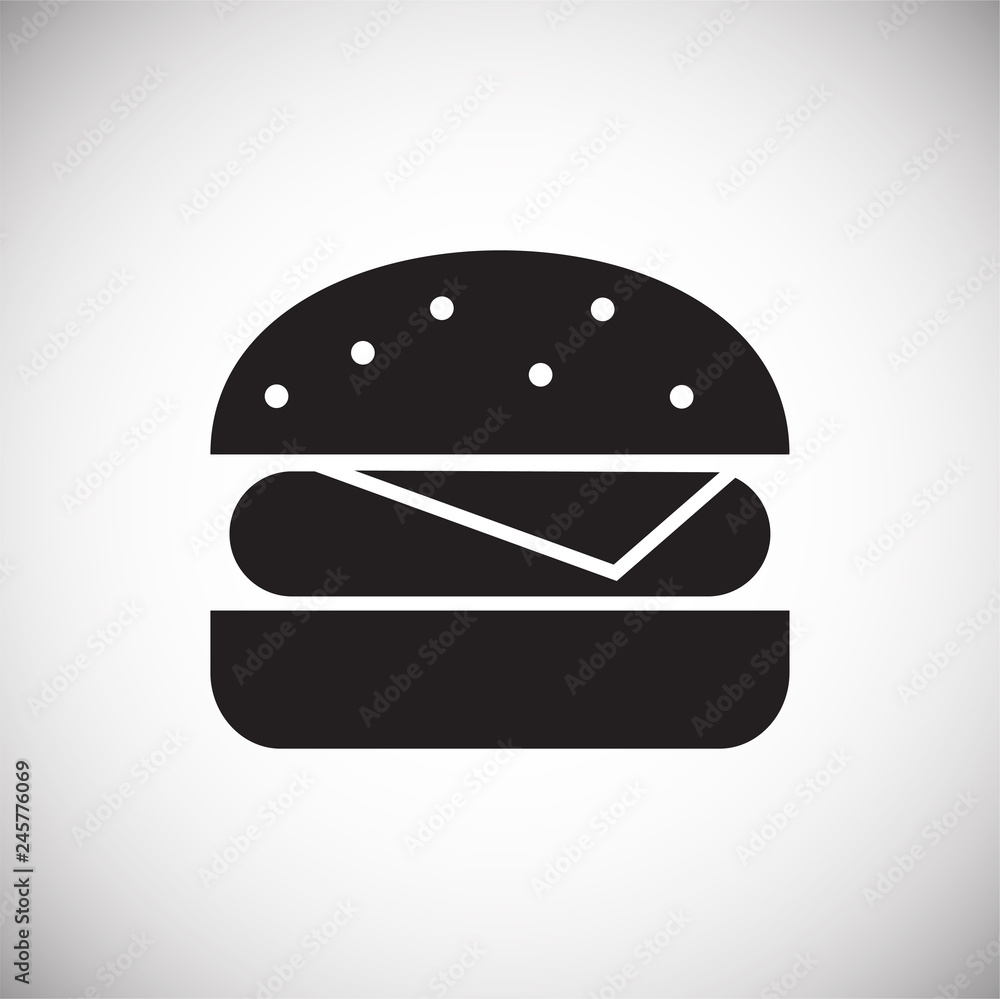 Poster burger icon on white background for graphic and web design, modern simple vector sign. internet conc