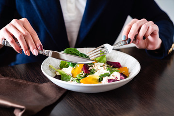 salad with persimmon