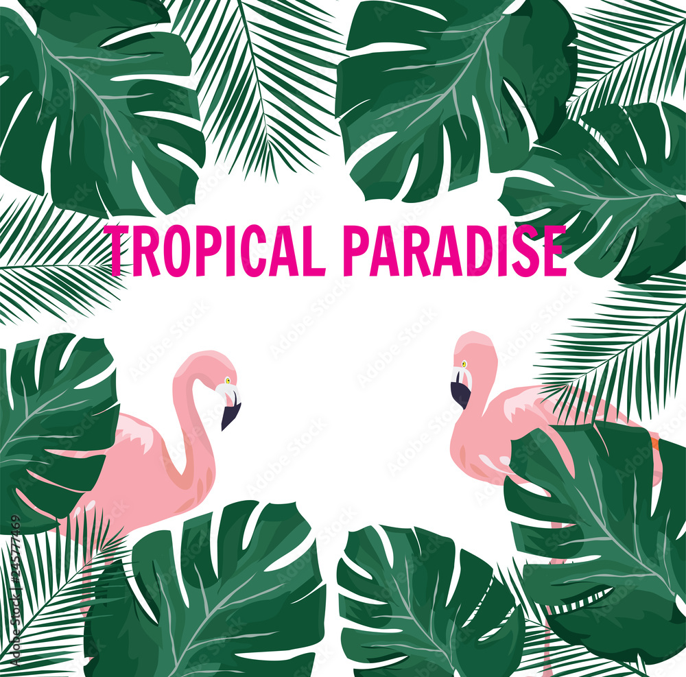 Wall mural Vector Tropical Paradise