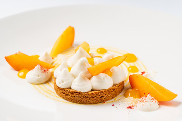 persimmon and meringue tart