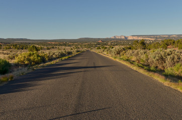 scenic view of southern Utah wilderness from Kodachrome State Park road in the morning (Cannonville, Kane county, Utah)