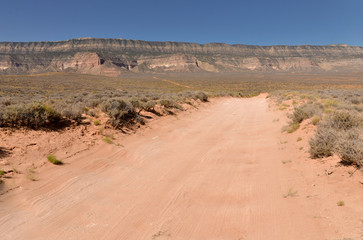 scenic view of Fiftymile Mountain from unpaved Hole in the Rock road in Grand Staircase-Escalante National Monument