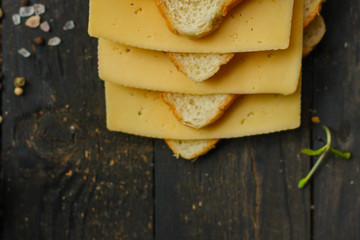 cheese, sandwich, mint, bread (delicious snack). Top. Food background