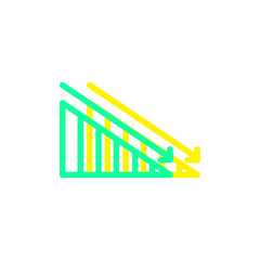 Decline icon line art style