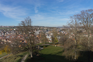 Ausblick von Schloss Hellenstein auf die Stadt Heidenheim