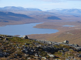 Berg Saana im äußersten Nordwesten Finnlands. - Kilpisjärvi (Dreiländereck FI/N/SE)