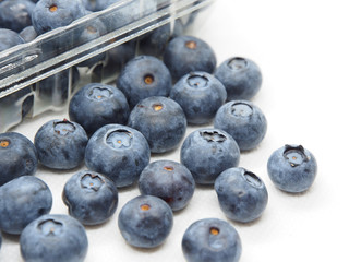 Fresh blue berries isolated on white background