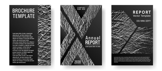 Booklet design vector layouts set.