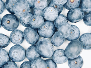 Fresh blue berries isolated on white background
