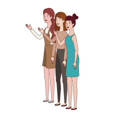 young women standing avatar character