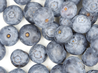 Fresh blue berries isolated on white background