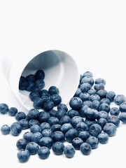 Fresh blue berries isolated on white background