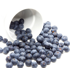 Fresh blue berries isolated on white background