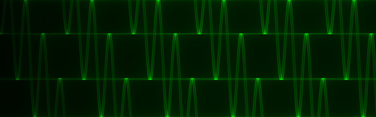 Neon wave graph. Abstract technology background