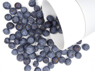 Fresh blue berries isolated on white background