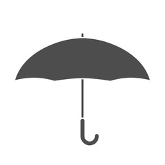 Open uumbrella flat design simple icon. Vector illustration. protection symbol.
