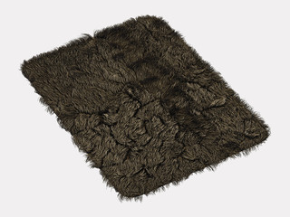 Ractangle carpet on a white background 3d rendering