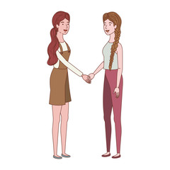 young women standing avatar character