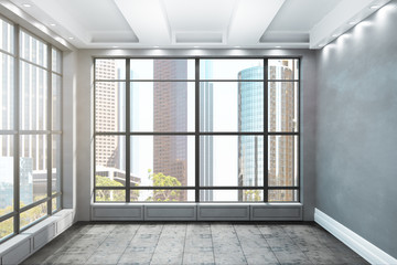 Obraz na płótnie Canvas Luxury interior with NY view