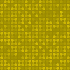 Abstract seamless pattern of small circles or pixels in yellow colors