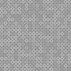 Abstract seamless pattern of small rings or pixels in gray colors