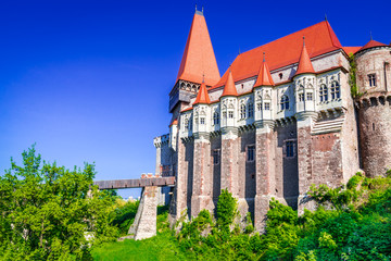 Fototapeta na wymiar Corvin Castle, Transylvania in Romania