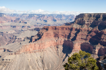 view of the Grand Canyon from Pima Point .Pima is the final point along the West Rim Drive, though the road continues 1.5 miles further, ending at Hermit's Rest
