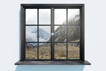 Modern window with landscape view