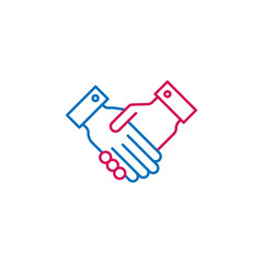 Elections, handshake outline colored icon. Can be used for web, logo, mobile app, UI, UX