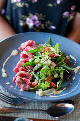 Delicious plated food.