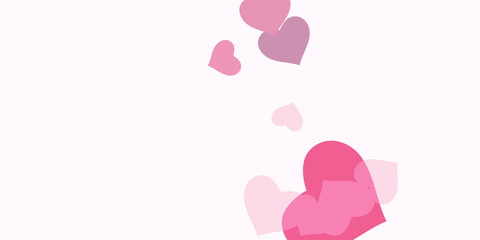 Pink heart confetti