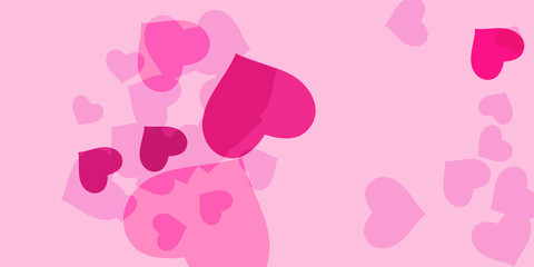 Pink heart confetti
