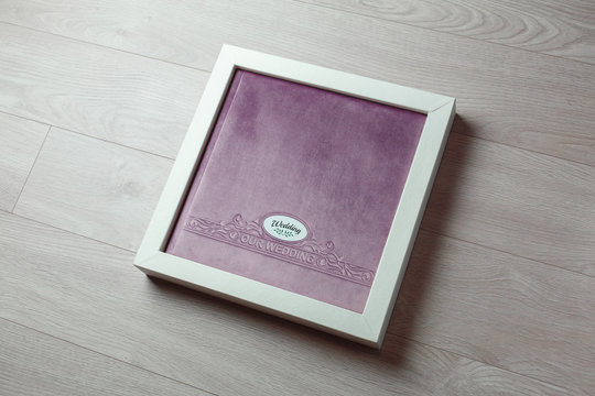 photo book in a gift cardboard box
photo album with fabric cover
beautiful wedding photo album