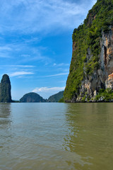 Fototapeta na wymiar Rocks in the Sea in Thailand