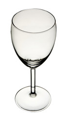 Empty glass wine isolated on white background. 