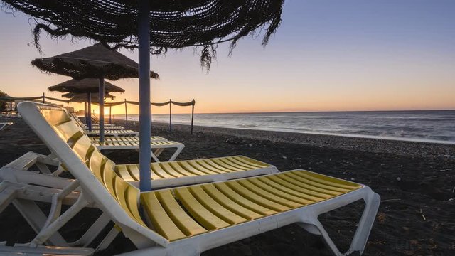 4k Timelapse - Beach Strandliege