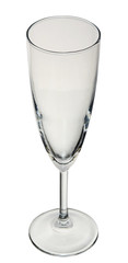 Empty glass champagne isolated on white background. 