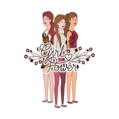 women with label girl power avatar character