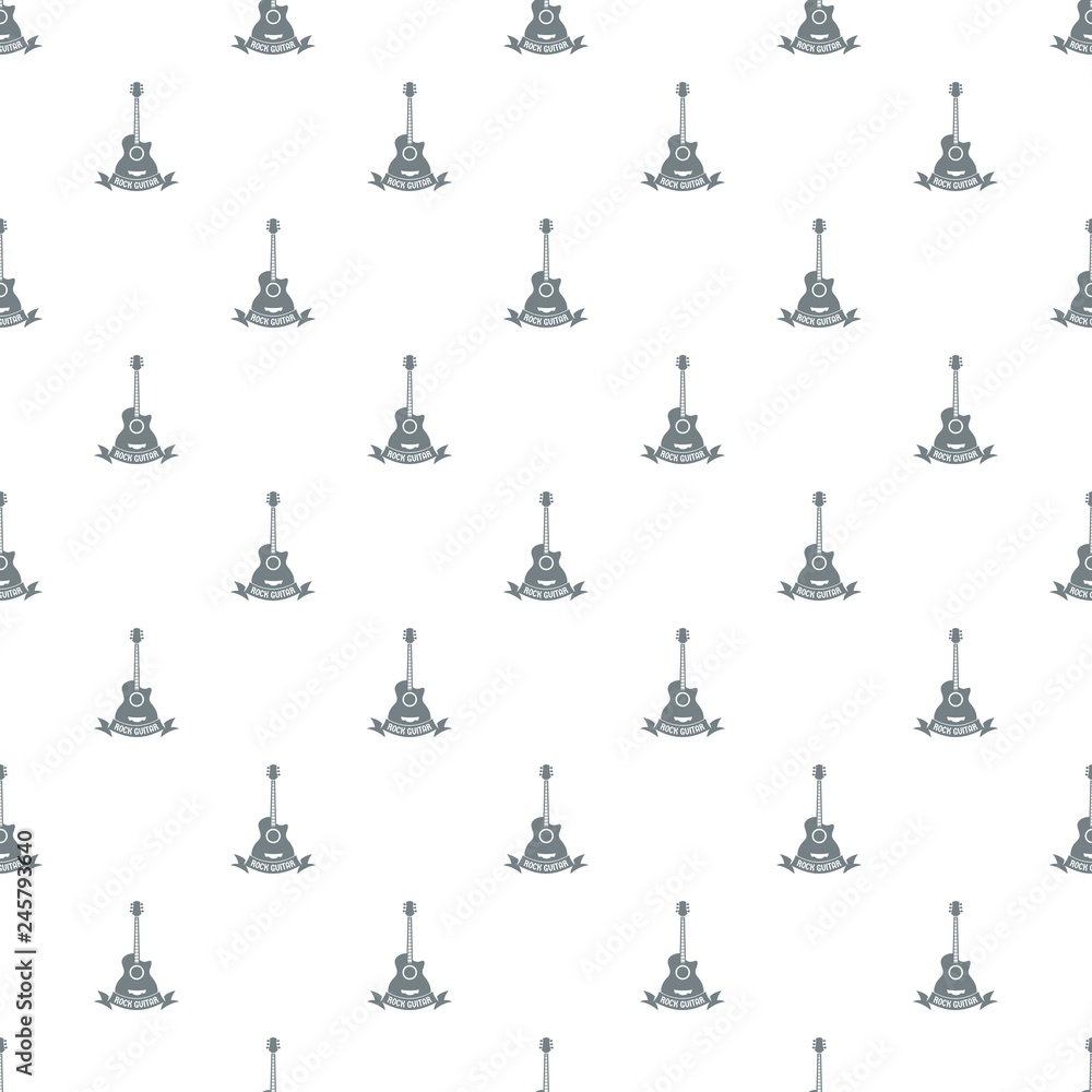 Poster guitar pattern vector seamless repeat for any web design