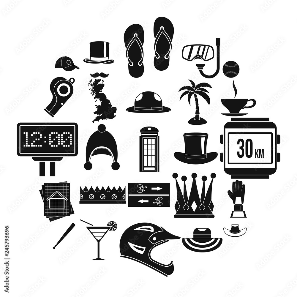 Poster lid icons set. simple set of 25 lid vector icons for web isolated on white background