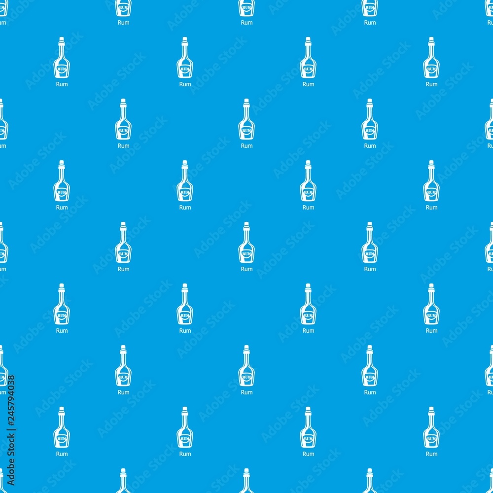 Poster rum pattern vector seamless blue repeat for any use