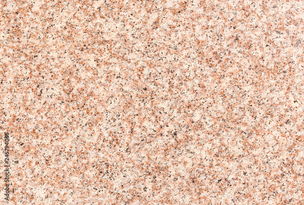 Poster high resolution full frame background of a smooth light red granite stone floor tile.