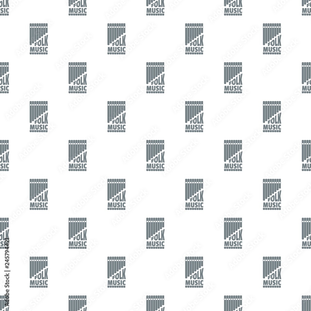 Poster flute pan pattern vector seamless repeat for any web design
