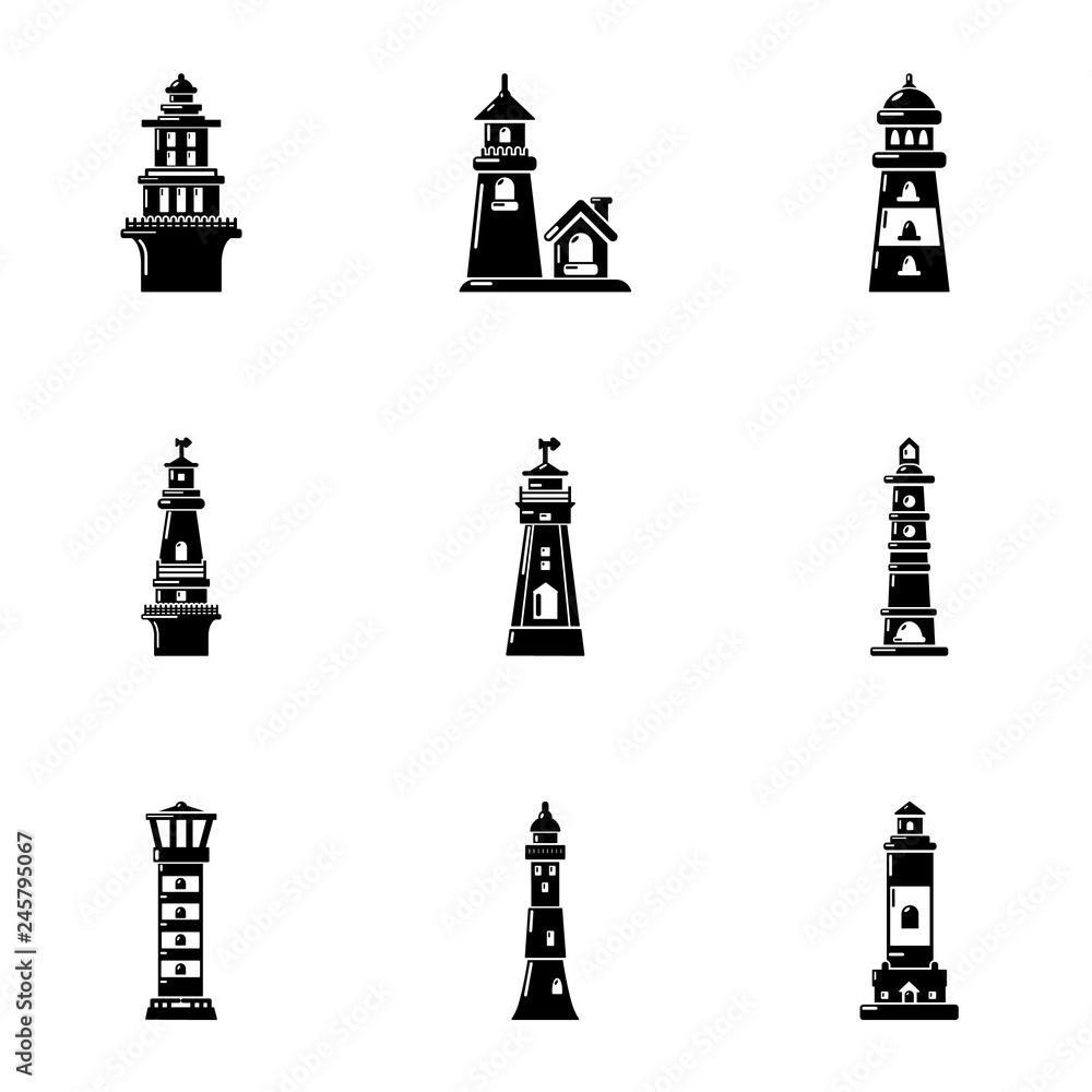 Poster floating icons set. simple set of 9 floating vector icons for web isolated on white background