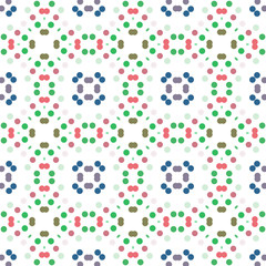 Seamless abstract pattern background with a variety of colored circles.