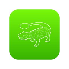 Scolosaurus icon green vector isolated on white background